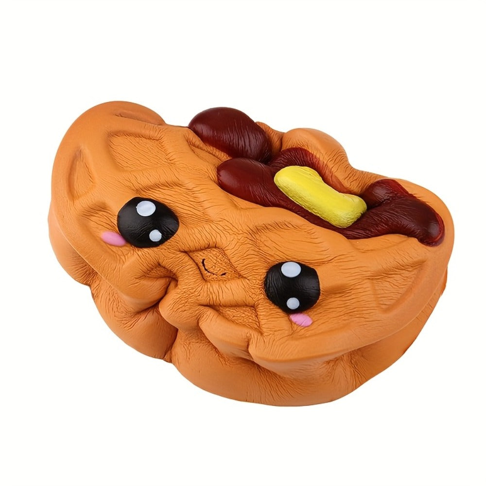 Jumbo Squishy Slow Rising Toy Scented, Giant Chocolate Biscuit Cheese Squishies for Kids, PU Squeeze Stress Sensory Toy