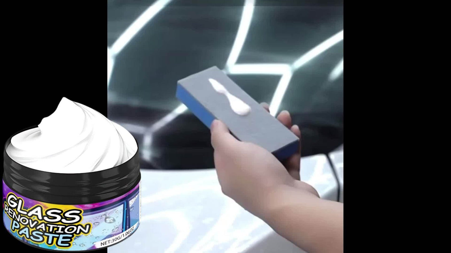 Car Glass Polishing Compound 30g – Windshield & Rearview Mirror Scratch Remover, Brightening Polish with Protective Coating for Auto Glass
