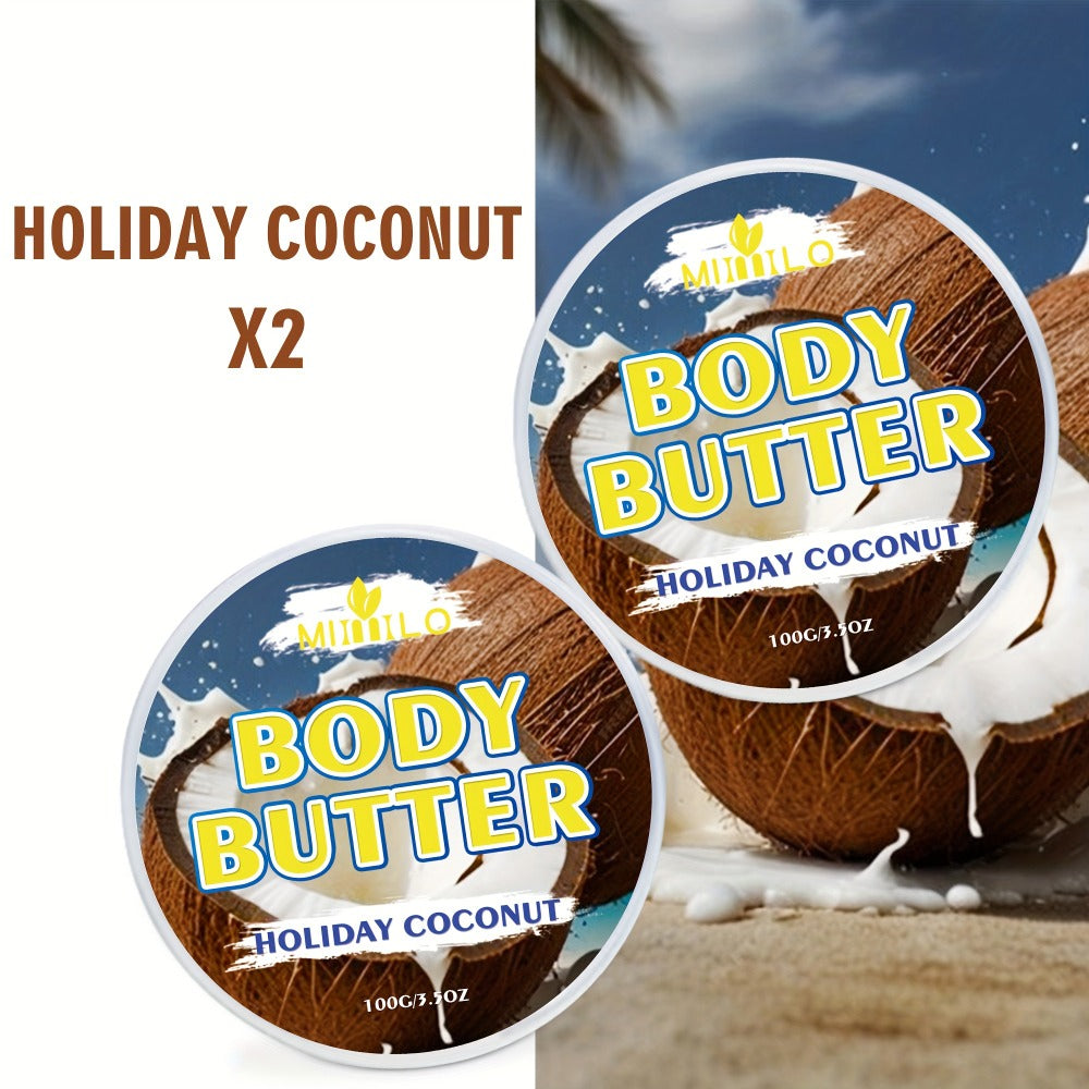 Fruity Body Glaze Set 8 Scents 100g×2 – Pineapple Coconut Strawberry Coffee Peach Doughnut Birthday Cake Non-Greasy All-Day Moisturizing