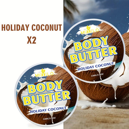 Fruity Body Glaze Set 8 Scents 100g×2 – Pineapple Coconut Strawberry Coffee Peach Doughnut Birthday Cake Non-Greasy All-Day Moisturizing