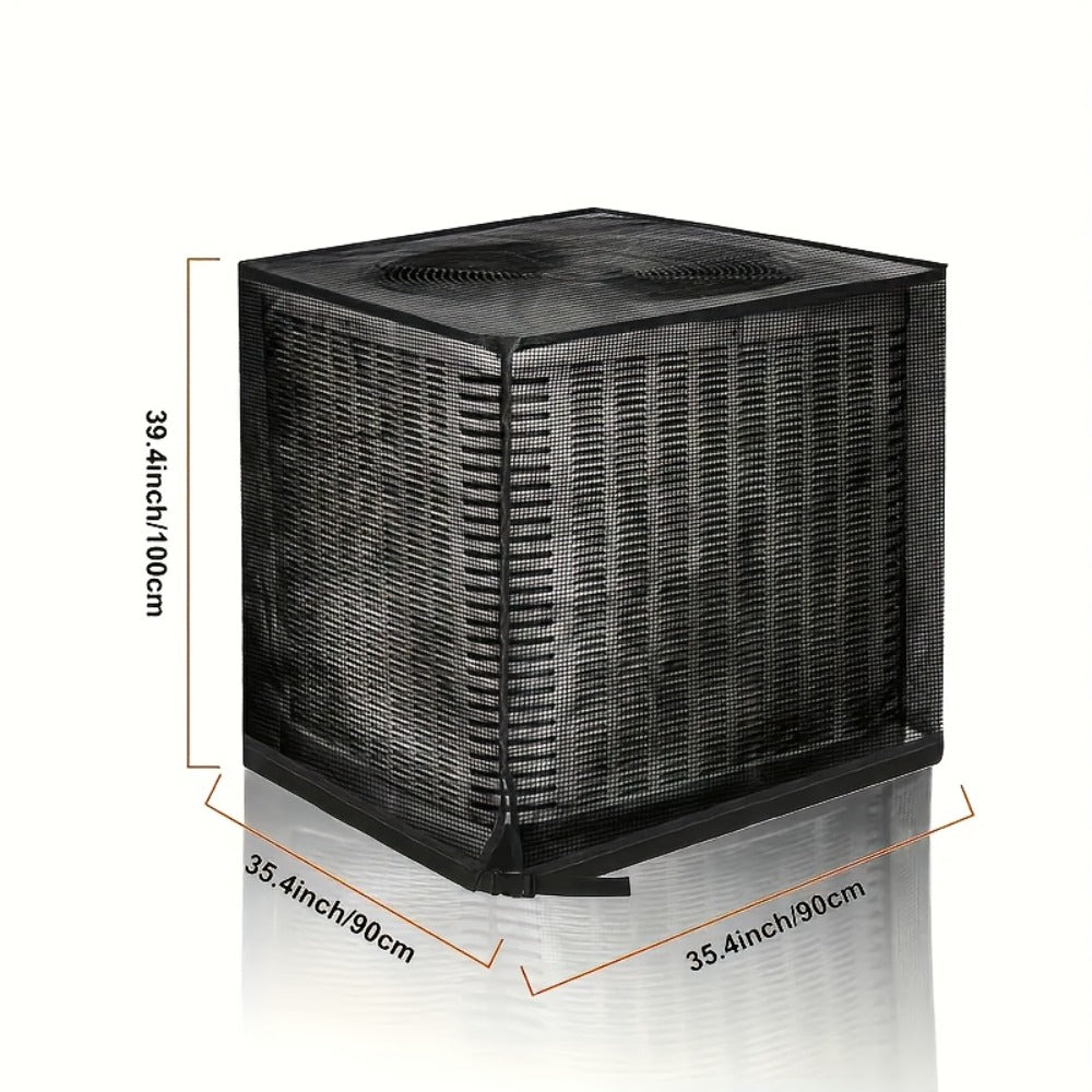 Outdoor AC Unit Cover Heavy Duty Waterproof Central Air Conditioner Cover with Mesh Vent Adjustable Straps UV Rain Snow Debris Bug Leaf