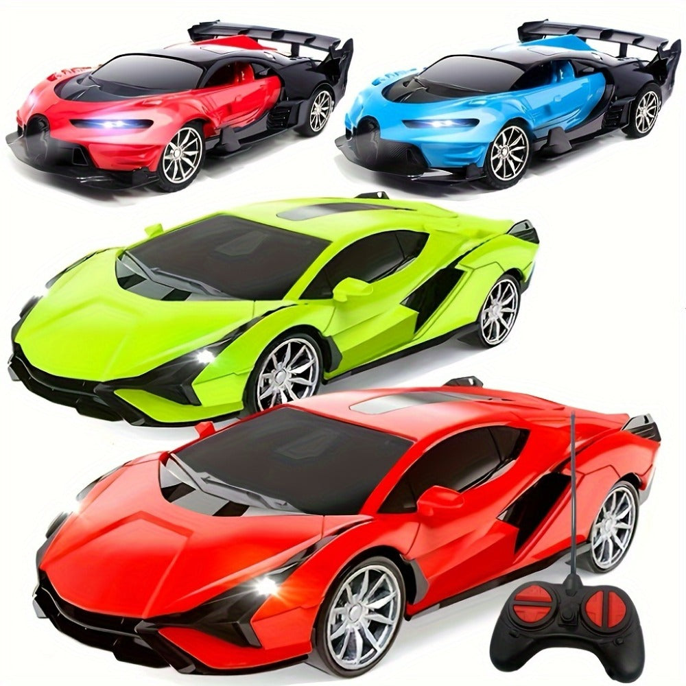 High-Speed Drift RC Car 1:24 Scale with LED Lights 4-Channel Simulation Model Remote Control Car for Kids Boys Girls