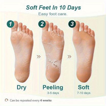 Foot Peel Mask Exfoliating Socks Dead Skin Remover Moisturizing Firming Brightening Hypoallergenic Peeling Treatment for Dry Cracked Heels