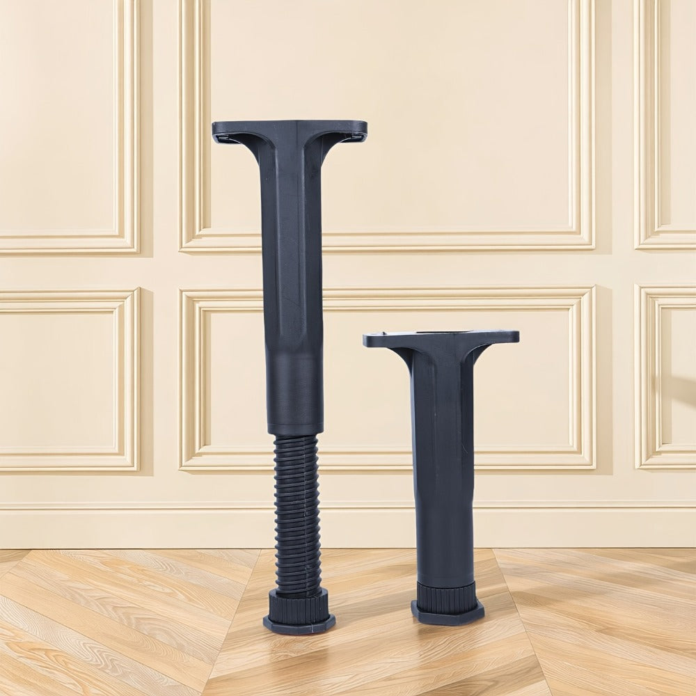 Adjustable Furniture Legs Bed Frame Support 4-Pack, Durable Plastic Feet Pads with Enhanced Grip Base for Bed Sofa Dresser