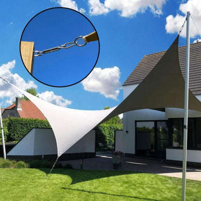 44-Piece Metal Shade Sail Hardware Kit with Weather-Resistant Finish for Patio detail image - detail view 13