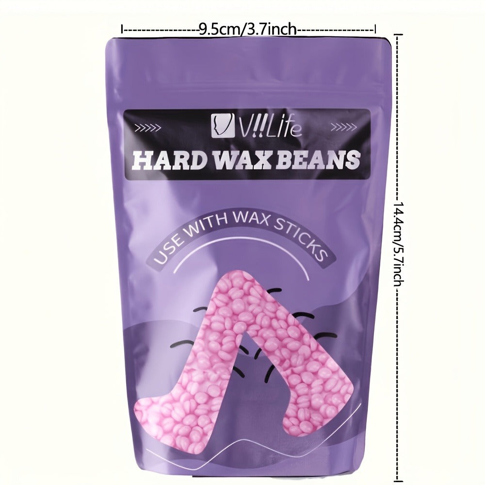 Hard Wax Warmer Kit 43 Piece Complete Home Waxing Set with Pink Hard Wax Beads – No Strip Hair Removal for Face Eyebrow Body Brazilian