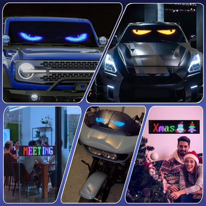 Programmable LED Scrolling Sign APP Custom Text & Animations - USB & Car Charger Powered Smart for an Everyday Personal Care Routine