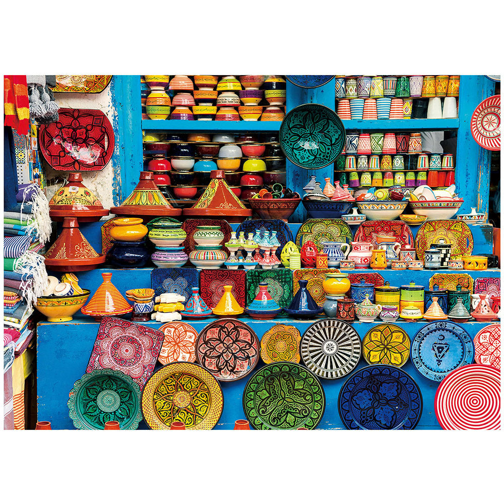 1000 Piece Jigsaw Puzzles for Adults 3 Pack – Sunset Lighthouse, Bird Crochet & Moroccan Pottery Set, Precision-Cut Brain Teaser Family