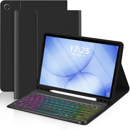 Pink or Green Detachable Backlit Keyboard Case for Samsung Galaxy Tab A9+ 11-Inch with Pen Slot