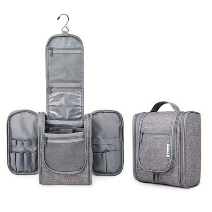 Toiletry Bag Hanging Large-Capacity Makeup Organizer with Hook, Multiple Compartments and 16 Print Options