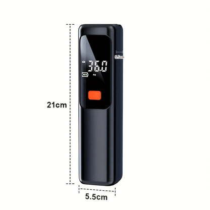 Portable Tire Inflator Wireless Air Compressor with Digital LED Display Auto Pressure Detection USB-C Rechargeable for Car Bicycle