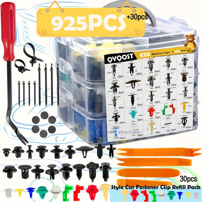 Car Body Fasteners Kit – Snap Rivets, Wing Expansion Screws & Willow Nails, Universal Automotive Retainer Clips for Car Body Panels