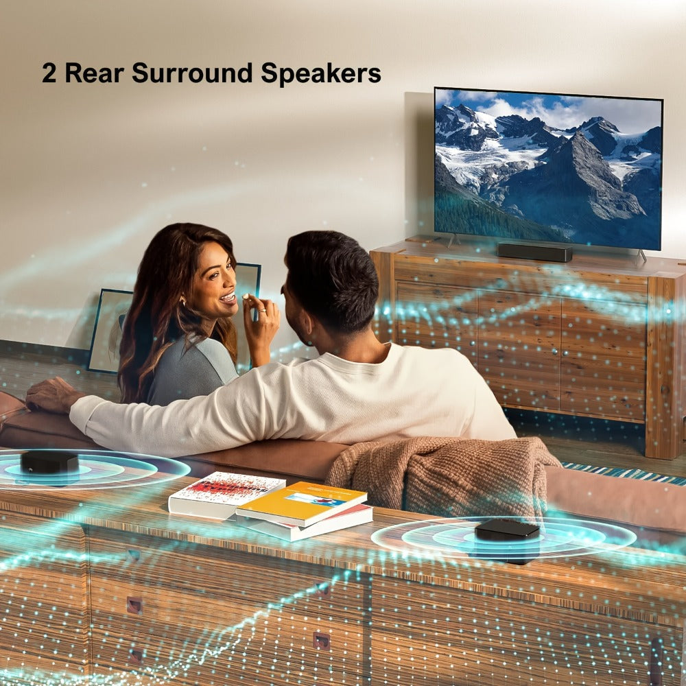 ULTIMEA Poseidon M3T 5.1 Surround Sound Bar with Wireless Subwoofer & Rear Speakers, 350W Home Theater Soundbar