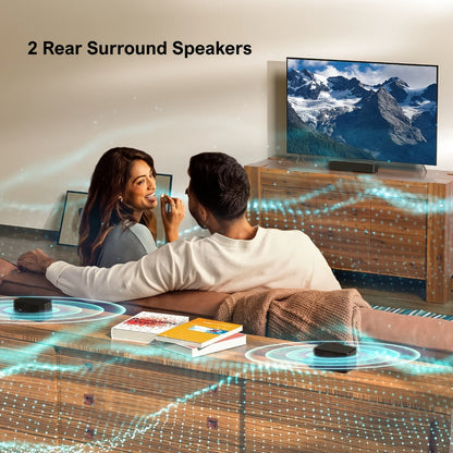 ULTIMEA Poseidon M3T 5.1 Surround Sound Bar with Wireless Subwoofer & Rear Speakers, 350W Home Theater Soundbar