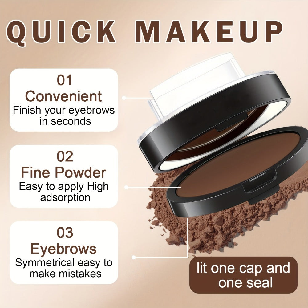 Waterproof Eyebrow Stamp Powder Kit Natural Arched Brow Shaping Long-Lasting Makeup for Women – Beginner Friendly Works on Dry & Oily Skin