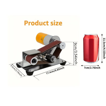 Mini Belt Sander 15° Angle - 7-Speed Electric Belt Grinder Knife Sharpener Kit with 30 Sanding Belts for Metal