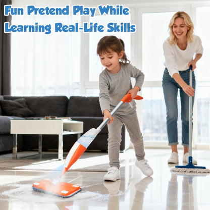 Children's Spray Mop Cleaning Toy Set with Water Sprayer & Pad with the Listed Color, Size or Set Options for Everyday Use