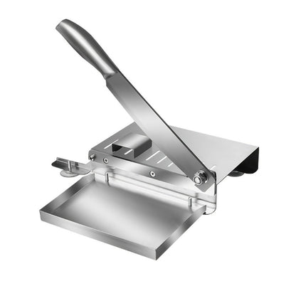 Stainless Steel Manual Meat Slicer Frozen Beef Cutter, 408 Steel Blade Rectangle Slicer for Beef Rolls Vegetables & Bone