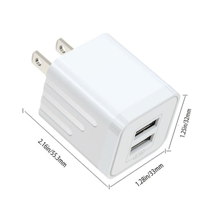 Dual Port USB Wall Charger 2.1A for an Everyday Personal Care Routine, with the Listed Configuration