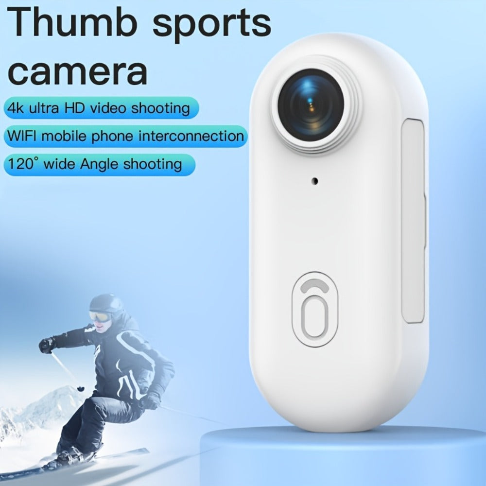 Mini Action Camera Thumb Size Wide Angle Lens 800mAh Battery with Memory Card Wearable Pocket for an Everyday Personal Care Routine