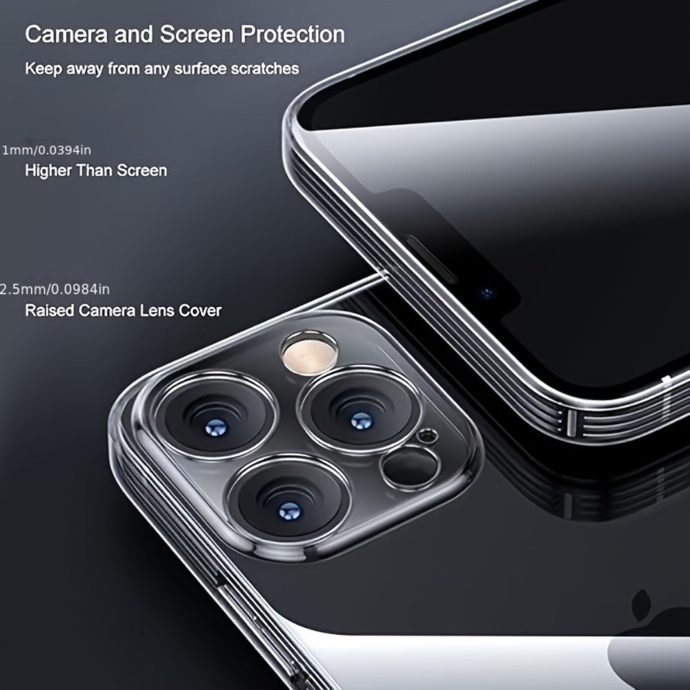 5-Pack Clear Shockproof iPhone Case Bundle Transparent Anti-Drop TPU Cover for iPhone 16 15 14 13 12 11 X XS Pro Max Plus