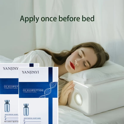 Overnight Sleep Mask Gel with Niacinamide Oligopeptide & Hyaluronic Acid, Alcohol-Free Night Serum for Dry Skin