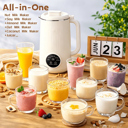 8-in-1 Nut Milk Maker 35oz 8-Blade - Almond Oat Soy Coconut Plant-Based Milk Machine for Entryways, Bedrooms and Living Spaces