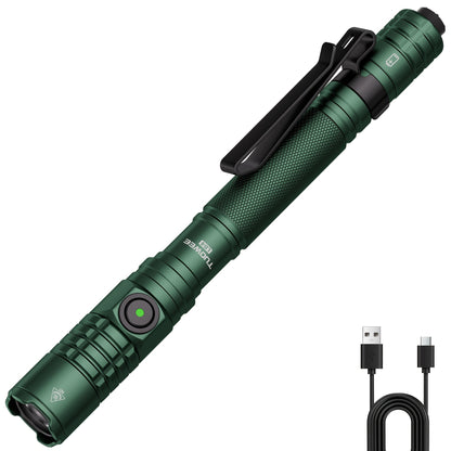 Tactical Penlight 1200 Lumen EDC Flashlight, High-Brightness Torch with Tail Switch Multi-Mode, Slim Pocket Light for Everyday Carry