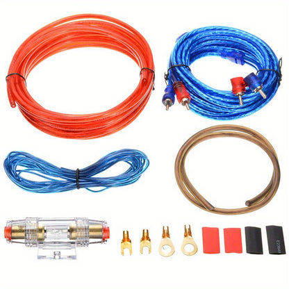Amplifier Wiring Kit 10 Gauge 1500W – Complete Car Audio Amp Install Kit with RCA Cable, Power & Ground Wire, Remote Cable, AGU Fuse Holder