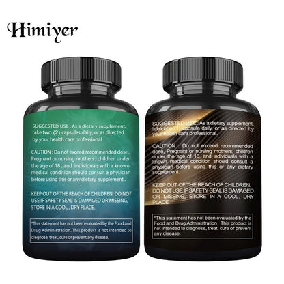 Dietary Supplement Six-Bottle Bundle with Himiyer Label, Sea Moss and Shilajit 60-Capsule Formulas