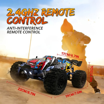1:18 Scale RC Off-Road Car 35+ KM/H 4WD, 2.4GHz High Speed Remote Control Truck, Hobby Grade RC Racing Crawler for Kids & Adults