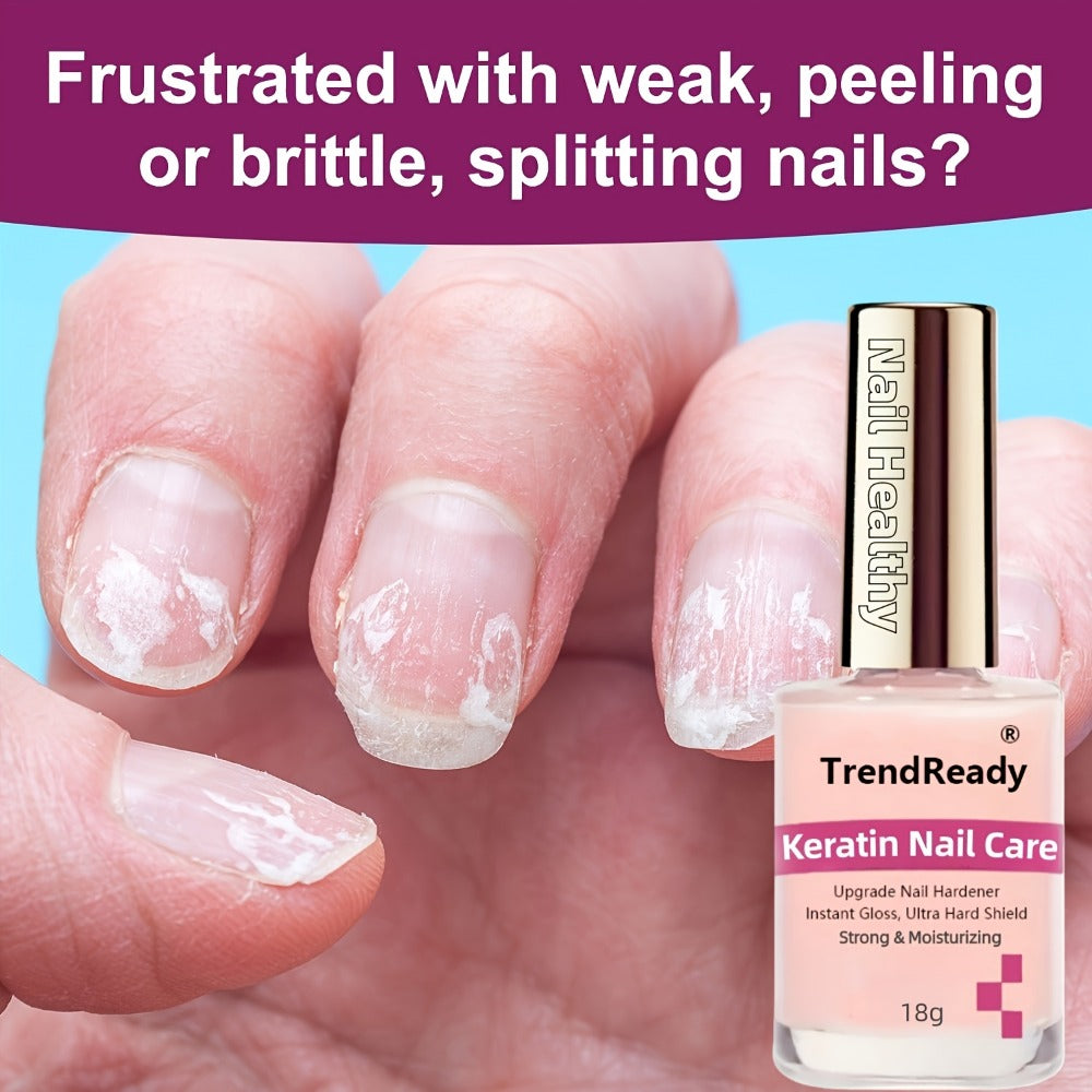 Colored Nail Hardener Set Pink White Yellow – Fast Drying 15ml Nail Strengthener for Weak Splitting Brittle