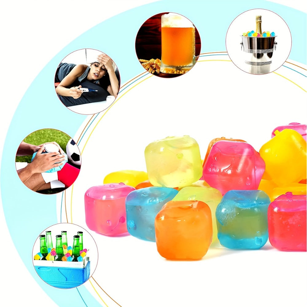 Reusable Plastic Ice Cubes 60/90/120/165 PCS - Non-Melting Non-Diluting Refreezable Ice Cubes for Whiskey