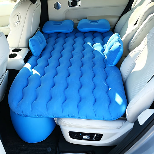 SUV Air Mattress Inflatable Car Bed Portable Camping Mattress Universal Flocked Blow Up Bed for SUV Trunk Back Seat with Storage Bag Repair