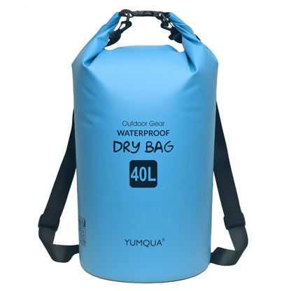 Waterproof Dry Bag Backpack 40L Roll Top Lock Closure PVC Floating Storage Bag for Kayaking Boating Swimming Hiking Camping Fishing Black