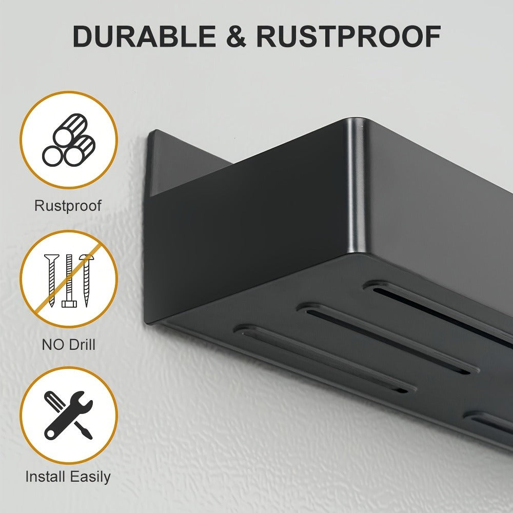 Magnetic Refrigerator Spice Rack Trays in Black or White with Two- or Four-Piece Set Options