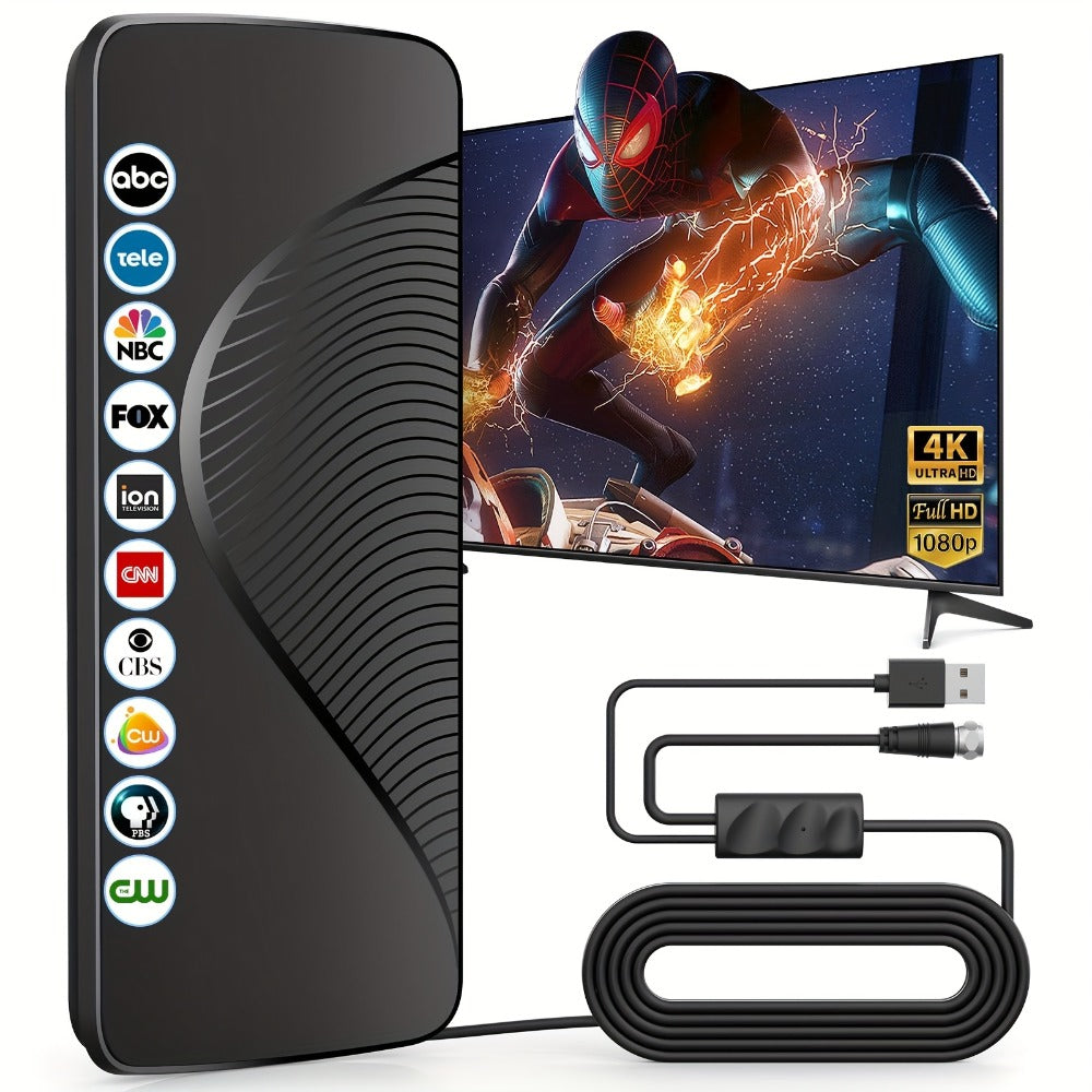 Amplified TV Antenna 150 Mile Range Indoor Outdoor, 8K 4K 1080P HD Digital Antenna, Free Local Channels ABC CBS NBC FOX PBS