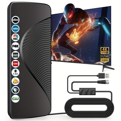 Amplified TV Antenna 150 Mile Range Indoor Outdoor, 8K 4K 1080P HD Digital Antenna, Free Local Channels ABC CBS NBC FOX PBS