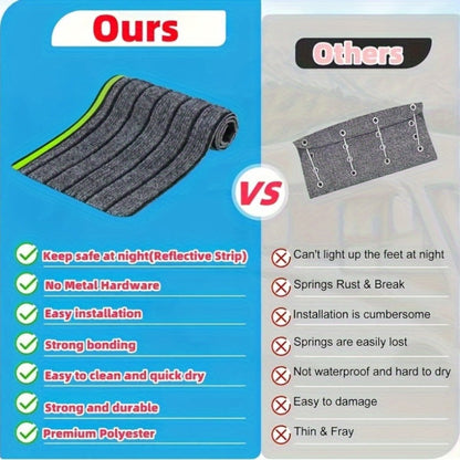 RV Step Covers Non-Slip Reflective – Durable Polyester Camping Rug Set for Travel Trailer, Motorhome & Outdoor Adventures, 2 or 4 Pack