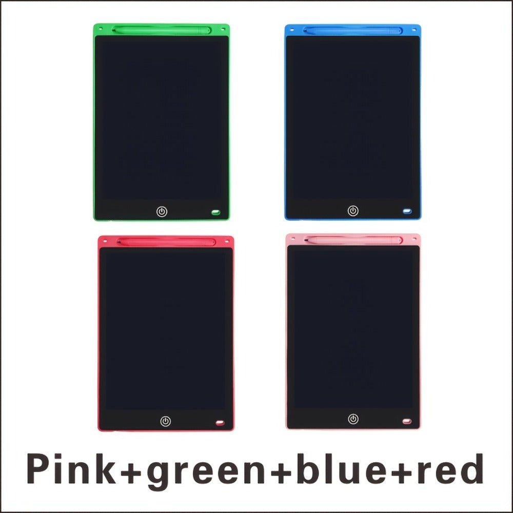 Four-Pack 8.5-Inch LCD Writing Tablets in Blue, Pink, Green and Red with Matching Styluses