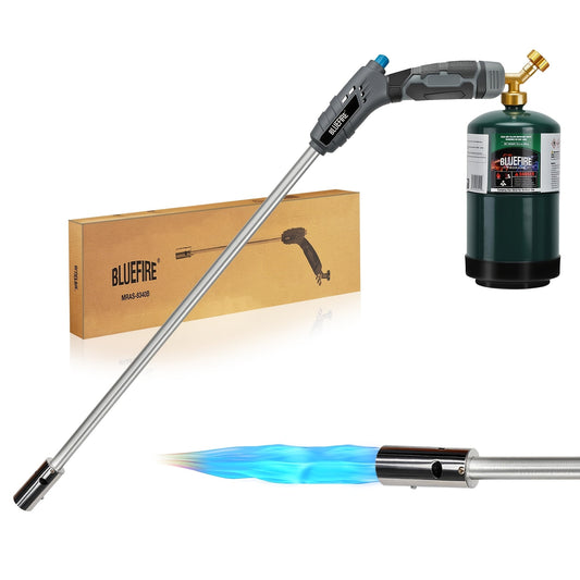 Propane Weed Torch Self Igniting, Garden Ice Melt Fire Starter Burner for Garden, Patio and Yard Use