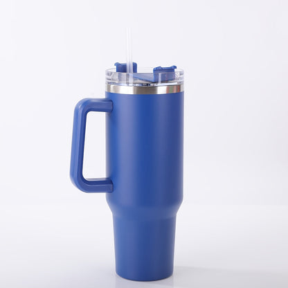 Insulated Tumbler 40oz with Handle & Straw Lid – Double-Wall Vacuum 304 Stainless Steel Travel Cup, Leakproof & Rustproof