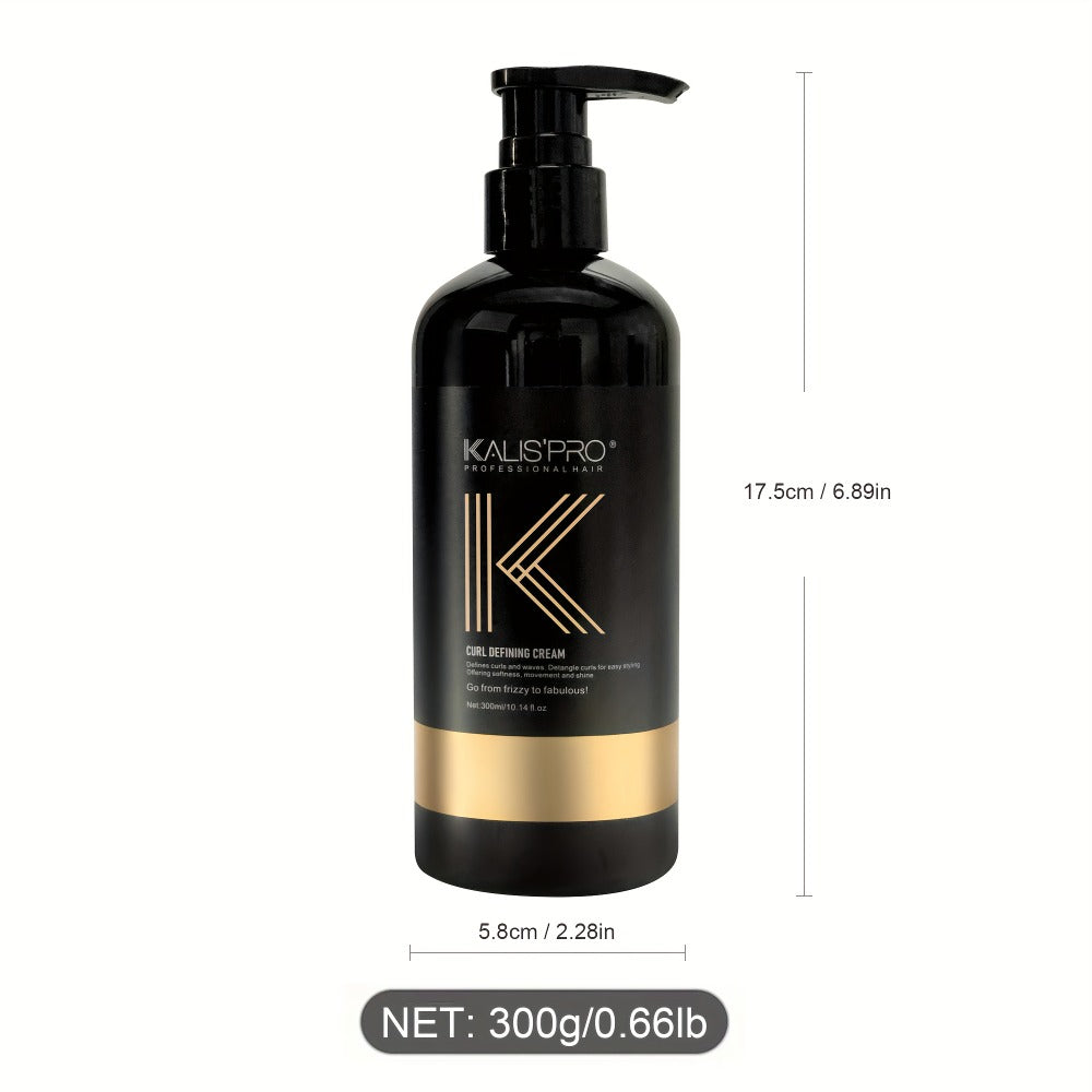 Men's Curl Cream Sulfate-Free 10.14oz – Frizz Control Styling Cream for Wavy & Curly Hair | Controlled Hold