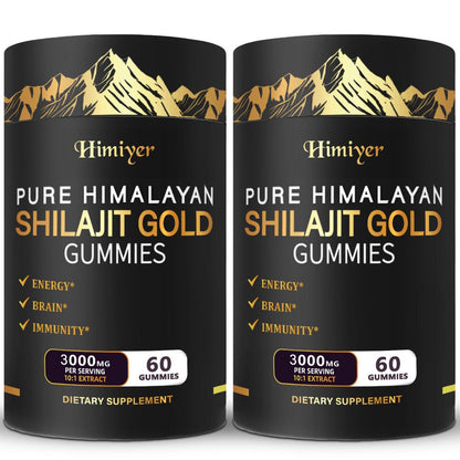 Pure Himalayan Shilajit Gummies with KSM-66 Ashwagandha, Ginseng & Gokshura, 85+ Trace Minerals, 75% Fulvic Acid