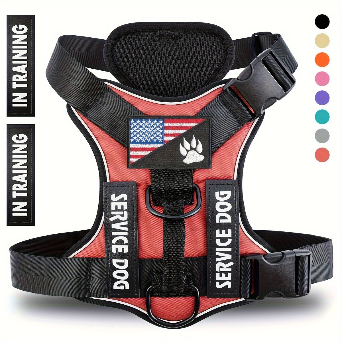 Reflective Dog Harness Vest with Handle Adjustable No-Pull Pet Vest for Walking Running & Training – Easy Control