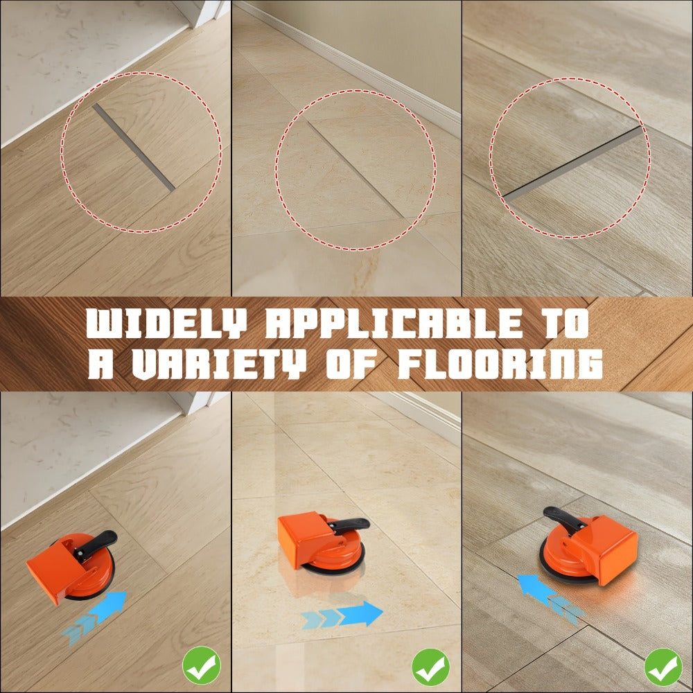 Floor Gap Fixer Tool with 4.84" Suction Cup, Laminate Floor Gap Tool Kit for Vinyl Plank Hardwood Floors