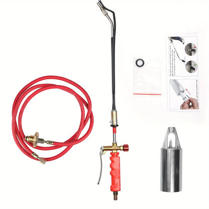 Long-Reach Propane Torch Kits with Hose, Adjustable Flame Valve and Red or Black Configurations