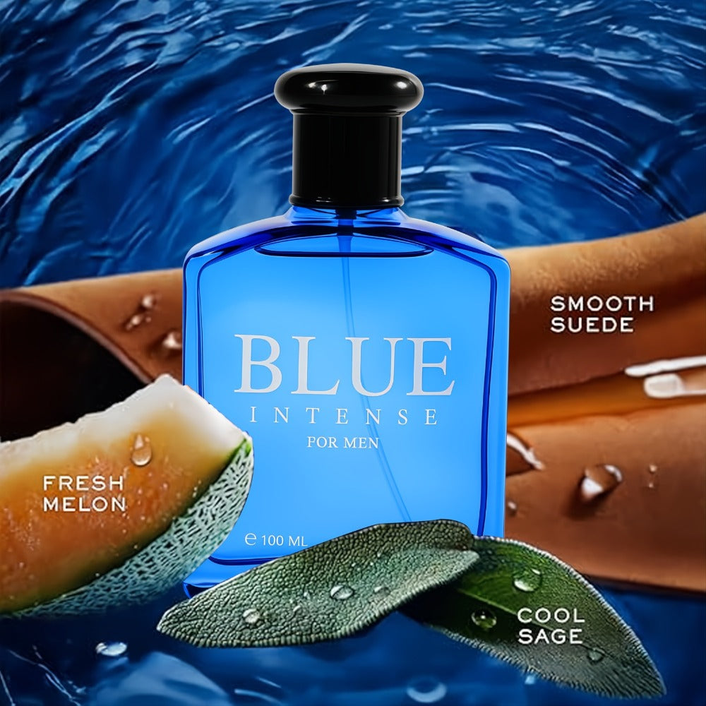 Men's Eau de Toilette Spray - Blue Woody Masculine Fragrance EDT Cologne for Men Daily Use Dates Parties Holiday Gift