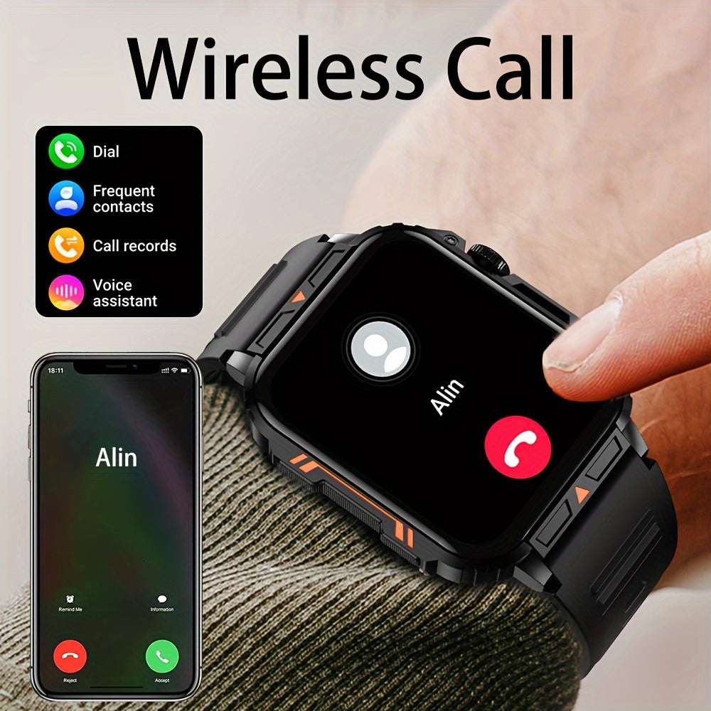 Smartwatch for Men with Bluetooth Calling SENBONO BT8959T5, 1.95" Large Display, 100+ Sport Modes, 340mAh Rechargeable Battery, Multiple
