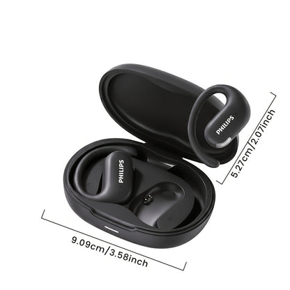 Philips TAT2739 Open Air Earbuds Wireless Bluetooth 5.3 Ear Hook Headphones with Wireless Charging Case